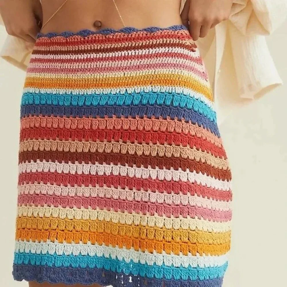 Anthropologie striped croquet poncho Sweater One Size New nwt - Picture 3 of 4